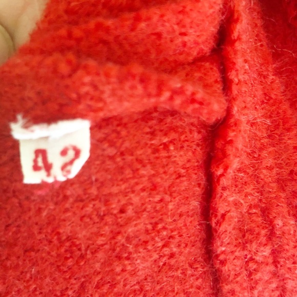 Vintage Hundt Modell Vibrant Red 100% Wool Jacket - Picture 7 of 8
